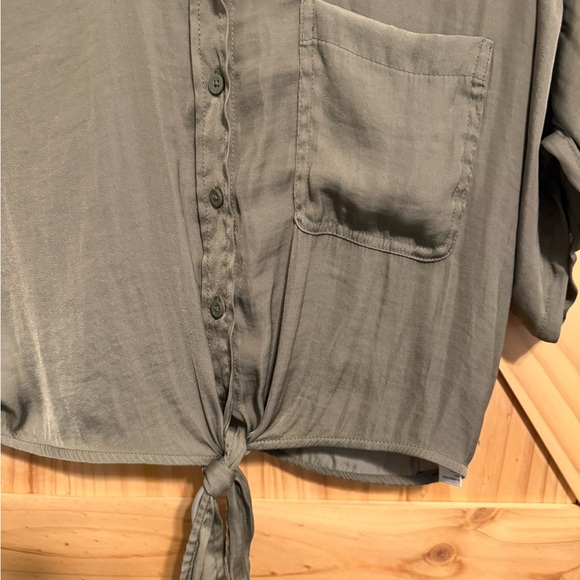 American Eagle Outfitters Olive Green Crop Top - Picture 3 of 7